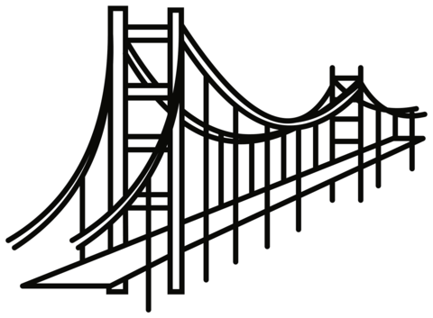 Golden Gate Bridge Coloring Page